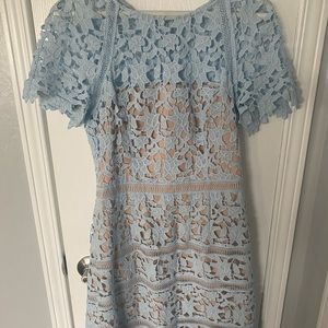 Blue lace dress